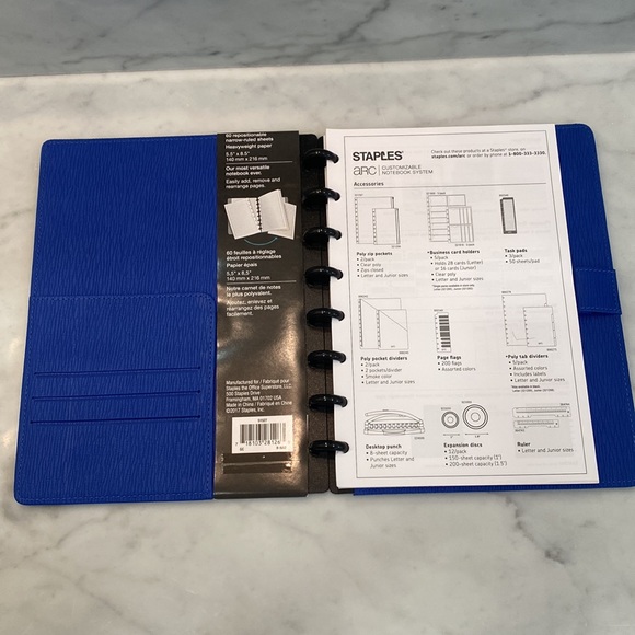 Staples | Office | Nwt Staples Royal Blue Arc Notebook 5 2 X 8 12 ...